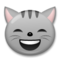 Grinning Cat Face With Smiling Eyes emoji on LG